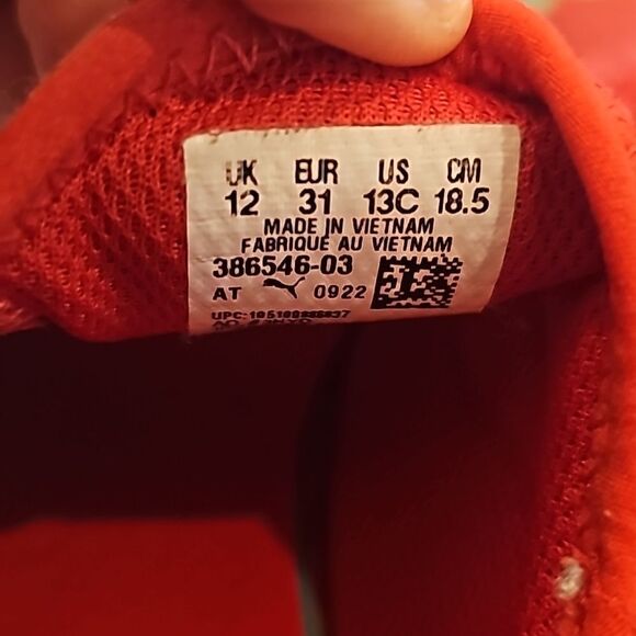 Red Puma slip on sneakers size 12 - Picture 6 of 10